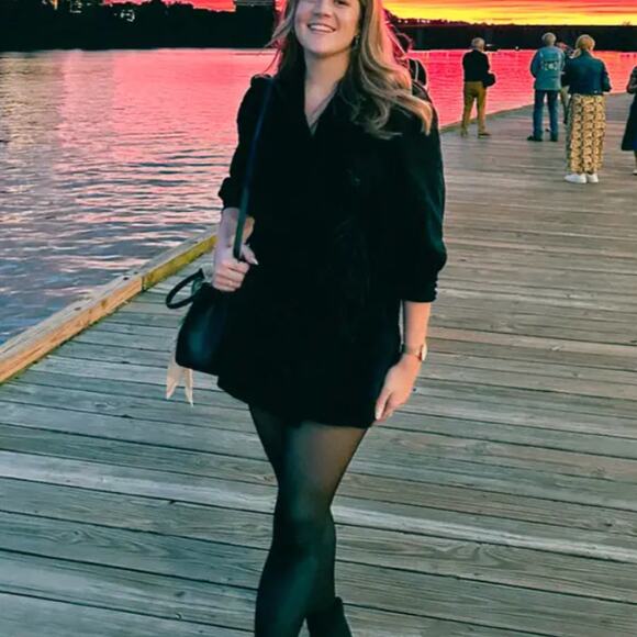 Hofmann Copenhagen Black Mini Wrap Dress SMALL Designer Lace Party Cottage $480 - Picture 10 of 13